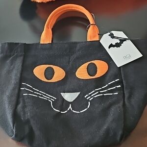 Black and Orange Cat Mini Bag
